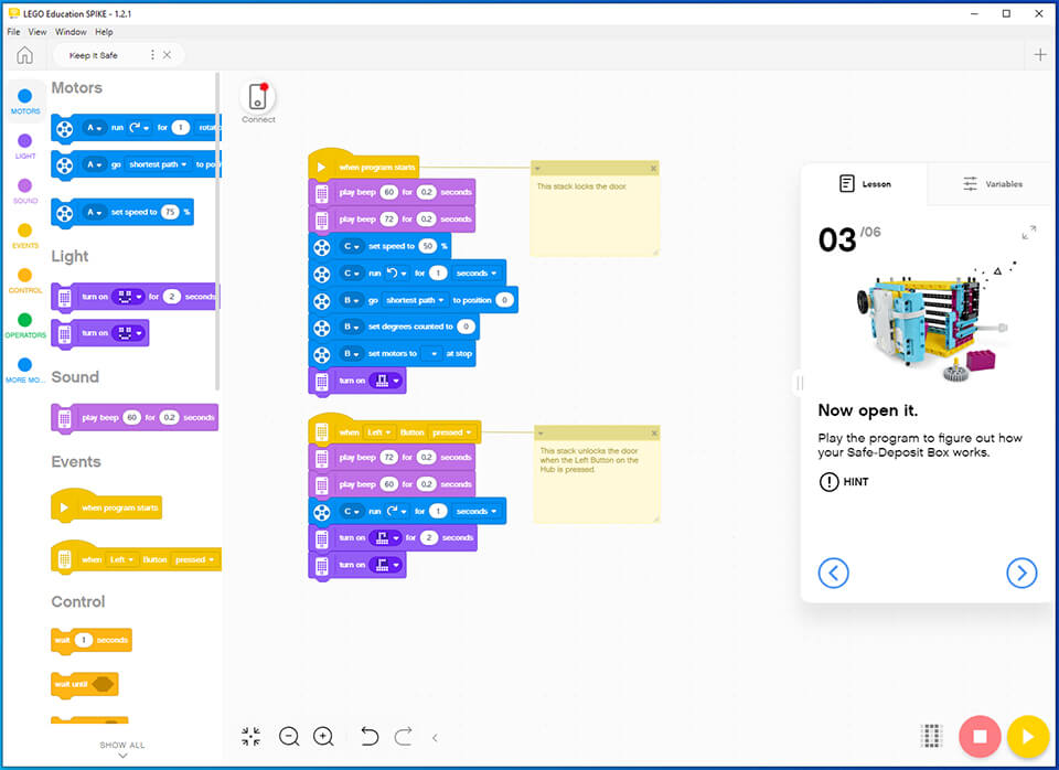 lego-education-spike-prime-razvojno-okolje LEGO Education SPIKE Prime razvojno okolje "povleci in spusti"