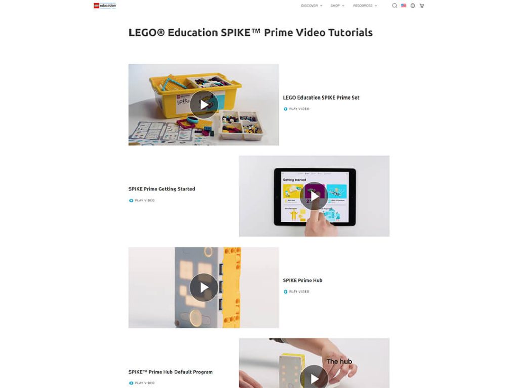 LEGO Education SPIKE Prime Video vadnice za učitelje